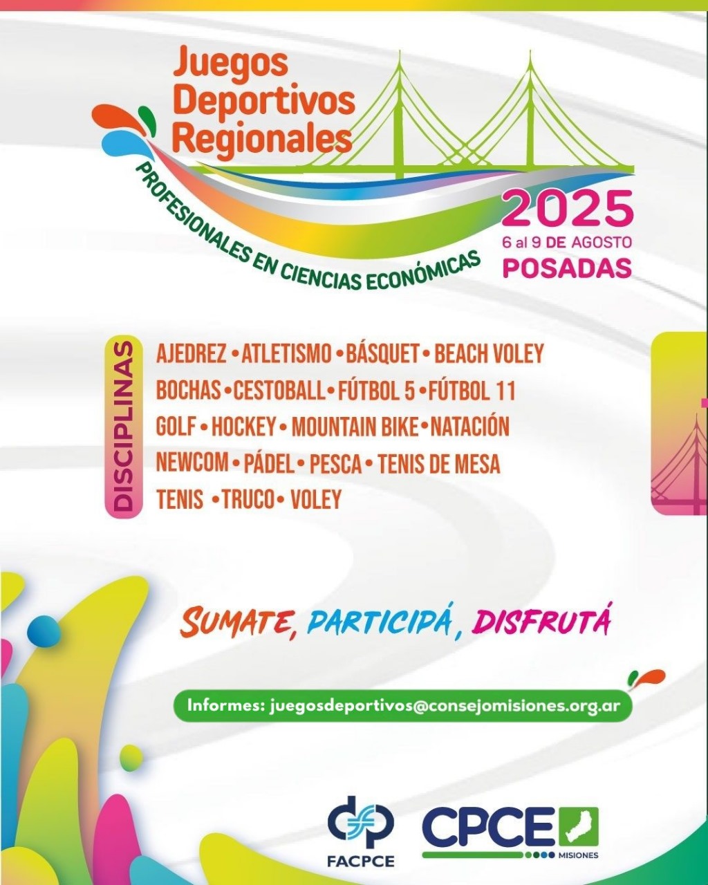 Juegos Deportivos Regionales de Profesionales de Ciencias Económicas – Posadas 2025