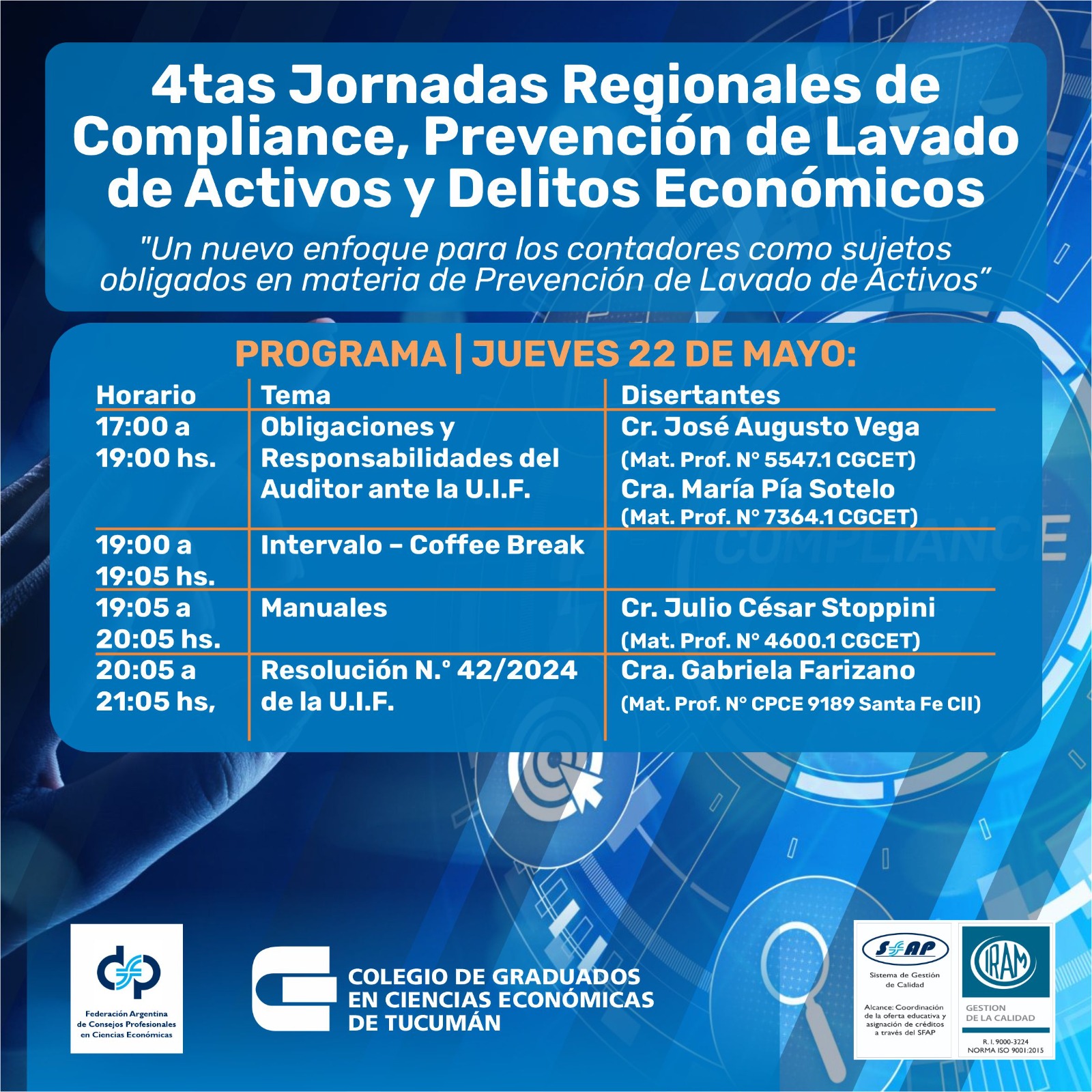 4tas Jornadas Regionales de Compliance, Prevención de Lavado de Activos y Delitos Económicos