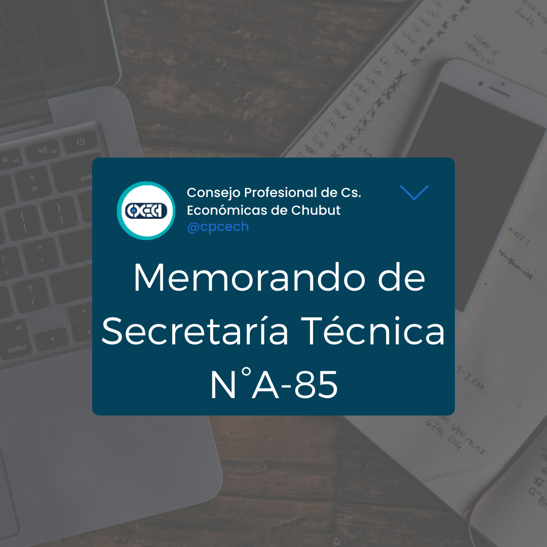  Memorando de Secretaría Técnica N°A-85