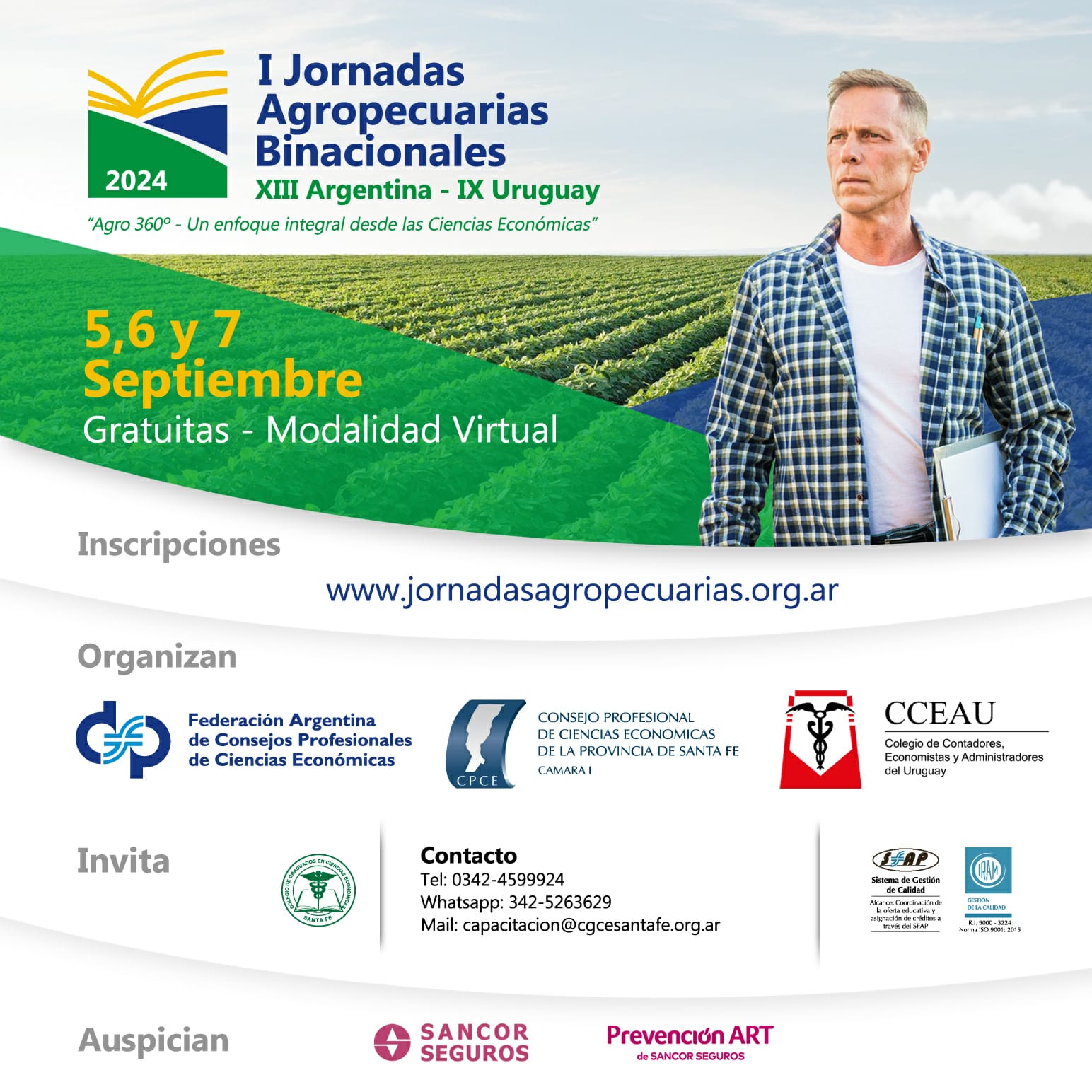  I Jornadas Agropecuarias Binacionales – XIII Argentina y IX Uruguay, 5 al 7/09/24 virtual