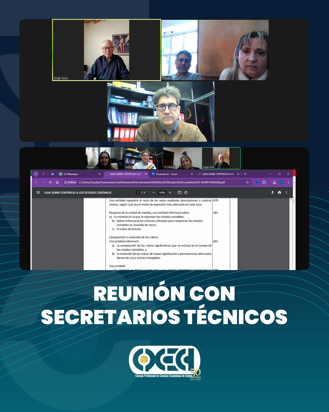 Reunión con secretarios Técnicos